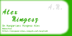 alex mingesz business card